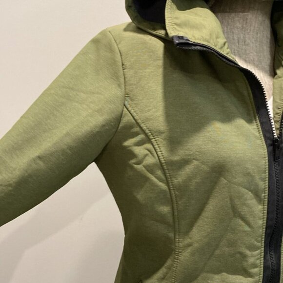 Bench Green Softshell Hooded Long Coat Size large - Picture 5 of 16